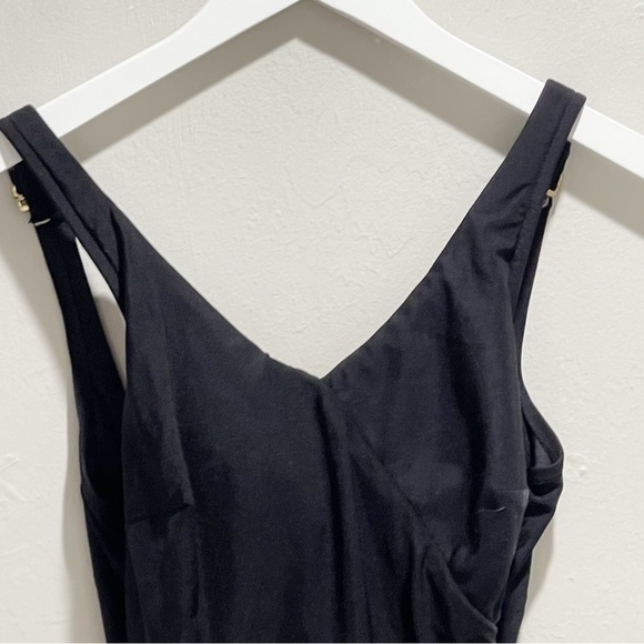 ROXANNE Women’s Black Bra Sized Skirted Shirred Front Modest Swimsuit Sz 12 34DD - Picture 3 of 6